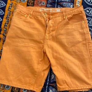 LRG orange jeans shorts. Great condition. No fade.